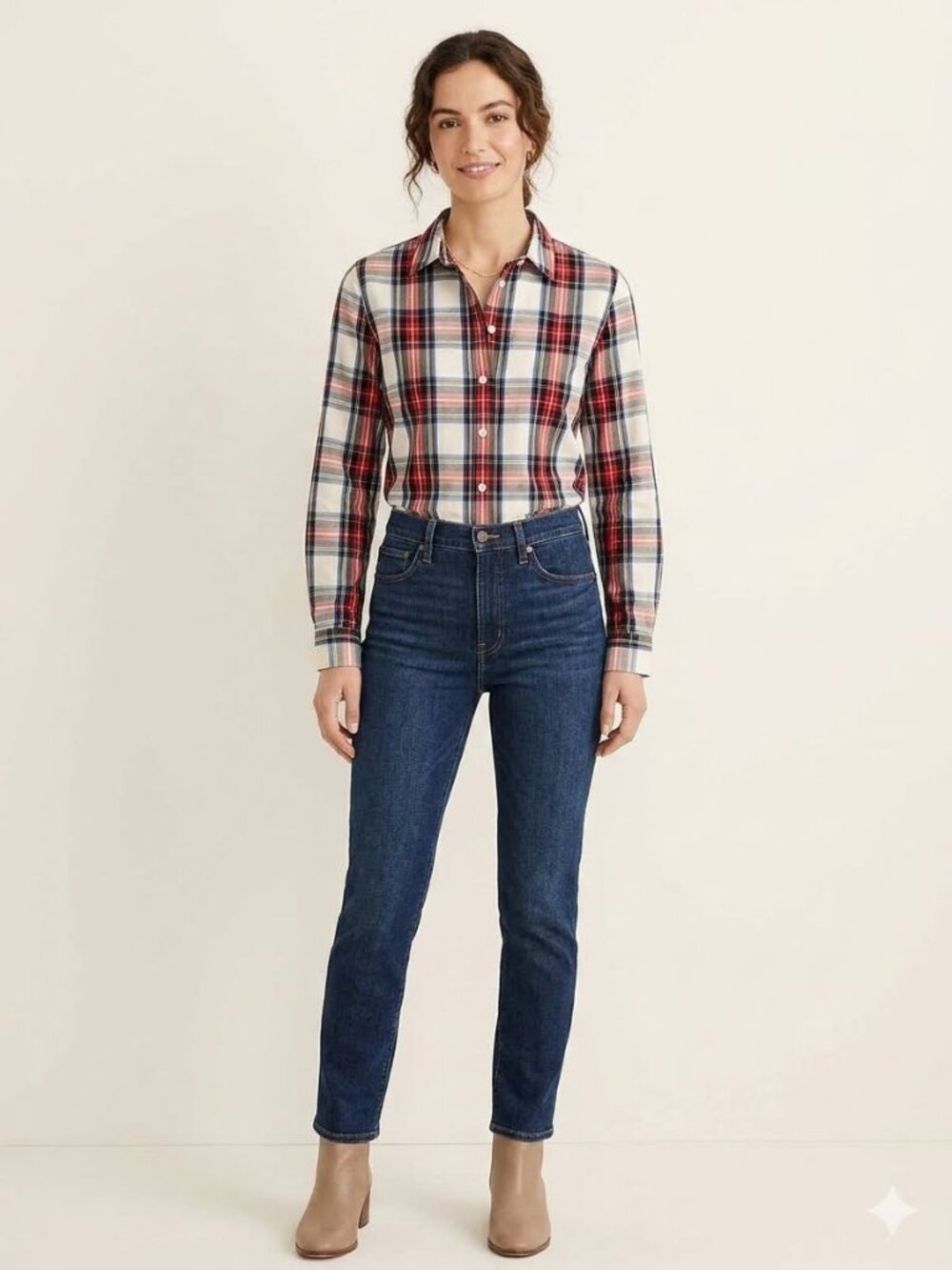 J Crew Factory plaid top, size XS